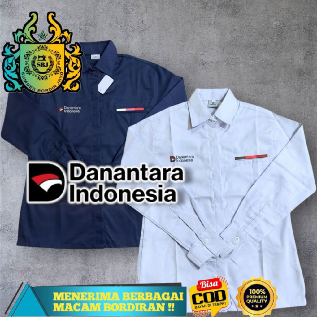 KEMEJA SERAGAM DANANTARA KEMEJA DANANTARA INDONESIA FULL BORDIR KOMPUTER