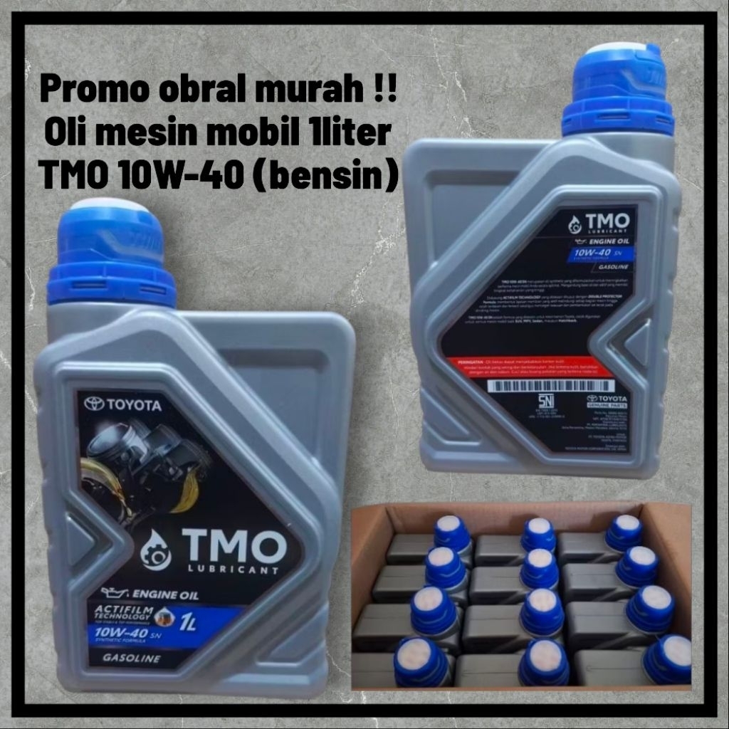 promo obral oli mesin TMO 10w-40 1liter / oli mesin mobil TMO Toyota 1liter / oli TMO 1liter 10w-40