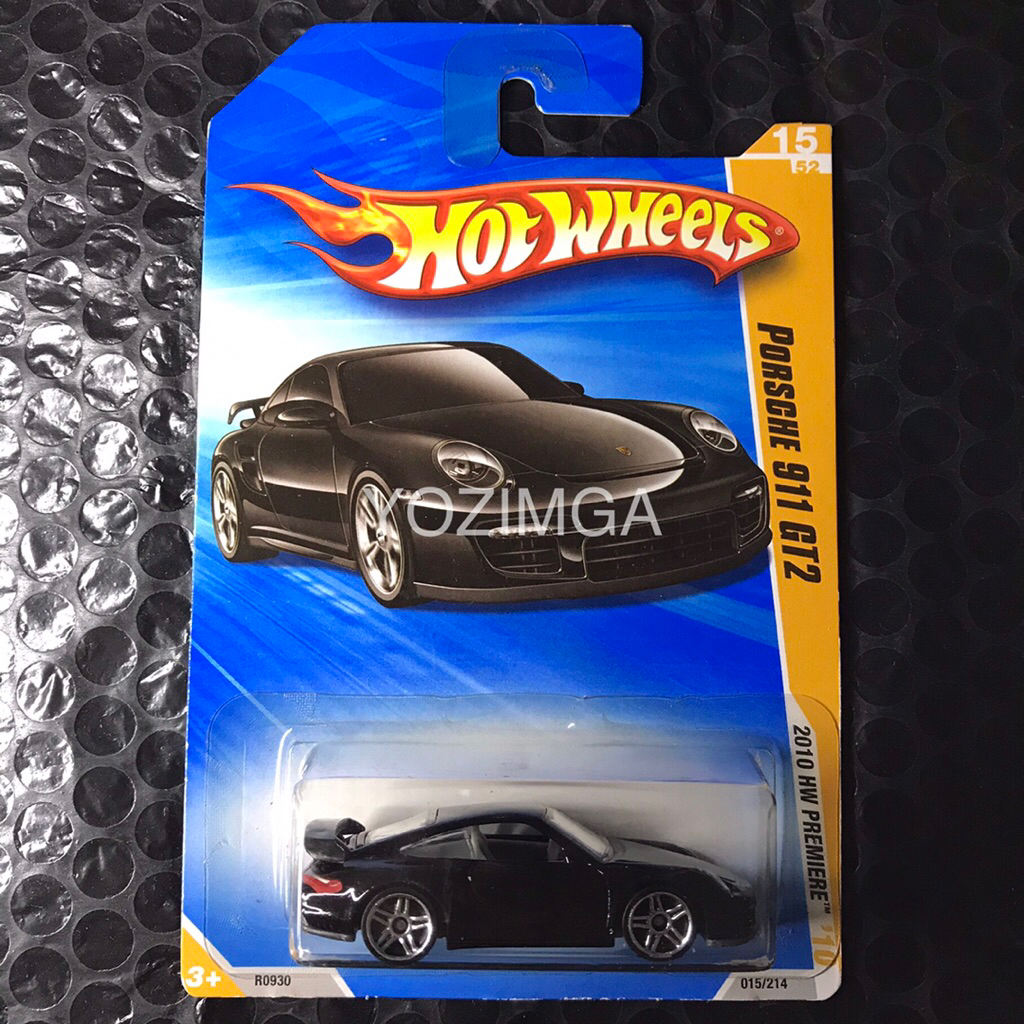 HOT WHEELS PORSCHE 911 GT2 HITAM LANGKA (free protector)