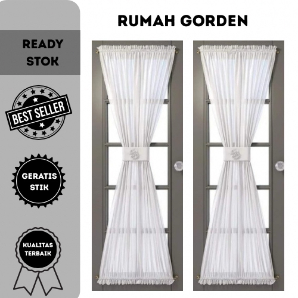 (PAKET KOMPLIT) Gorden kupukupu Gorden Minimalis Model pita Gorden KupuKupu Free stik Korden ikat pi