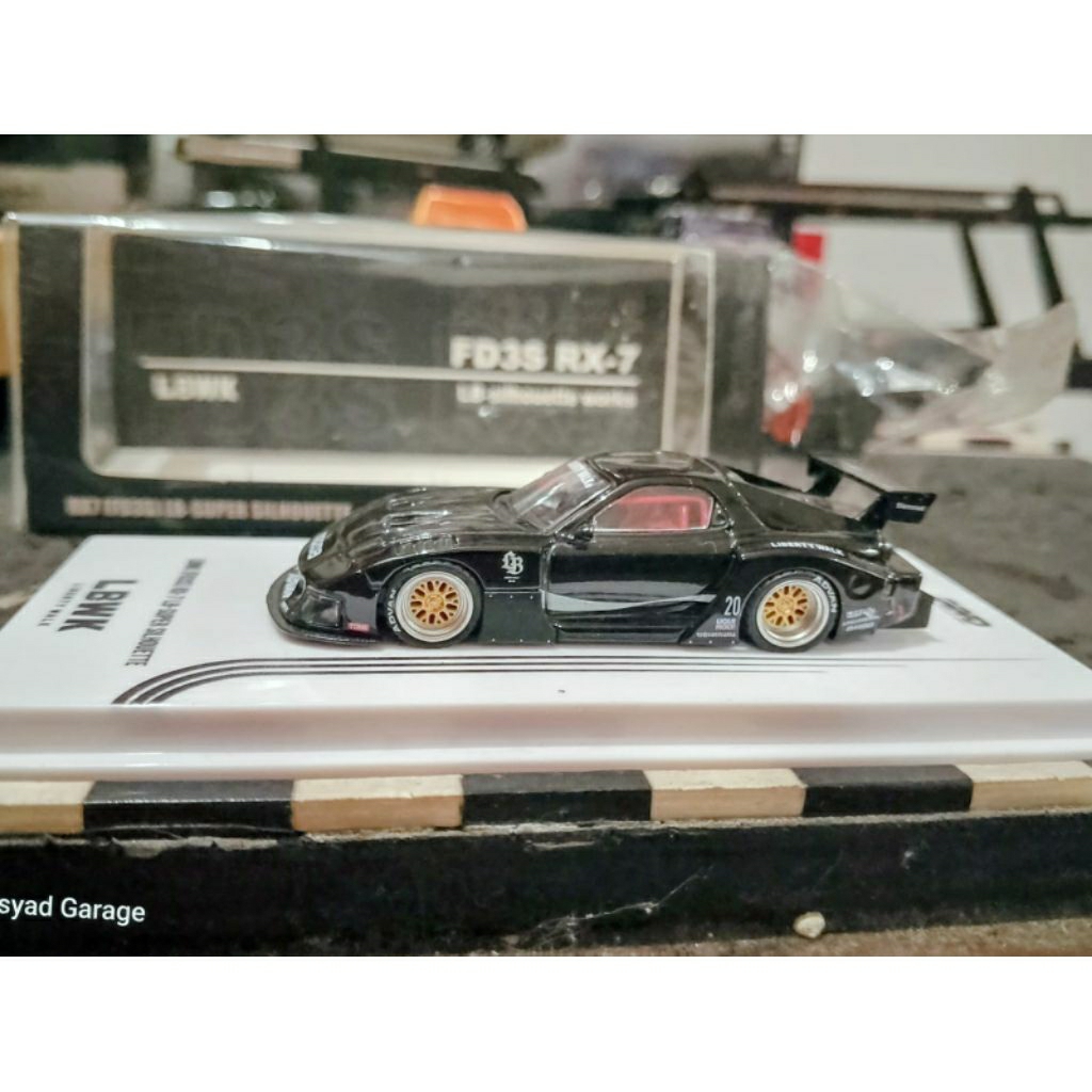 Diecast Inno64 Mazda RX7 RX 7 FD3S LB Super Silhoutte Coca Cola Livery Black Remove Decal
