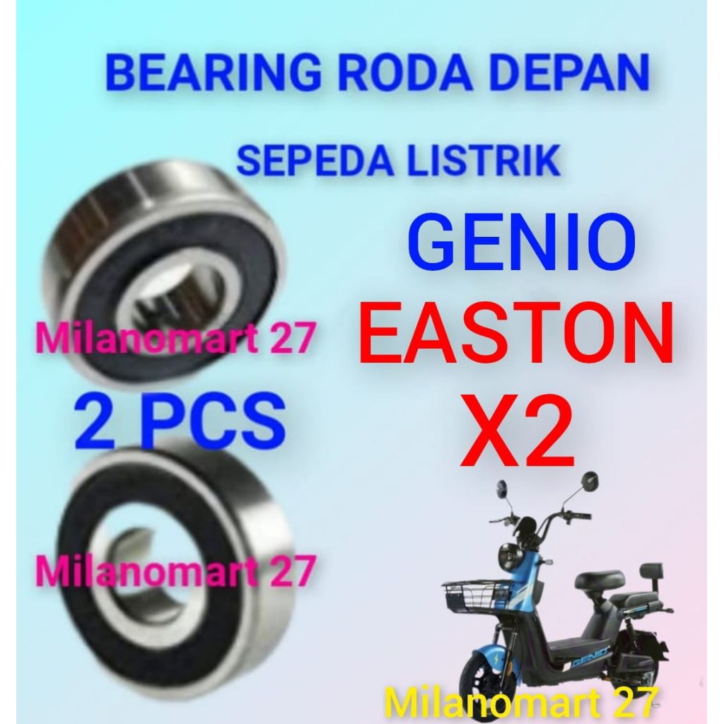 bearing roda depan sepeda listrik genio easton X2 laker klahar roda depan sepeda listrik genio easto
