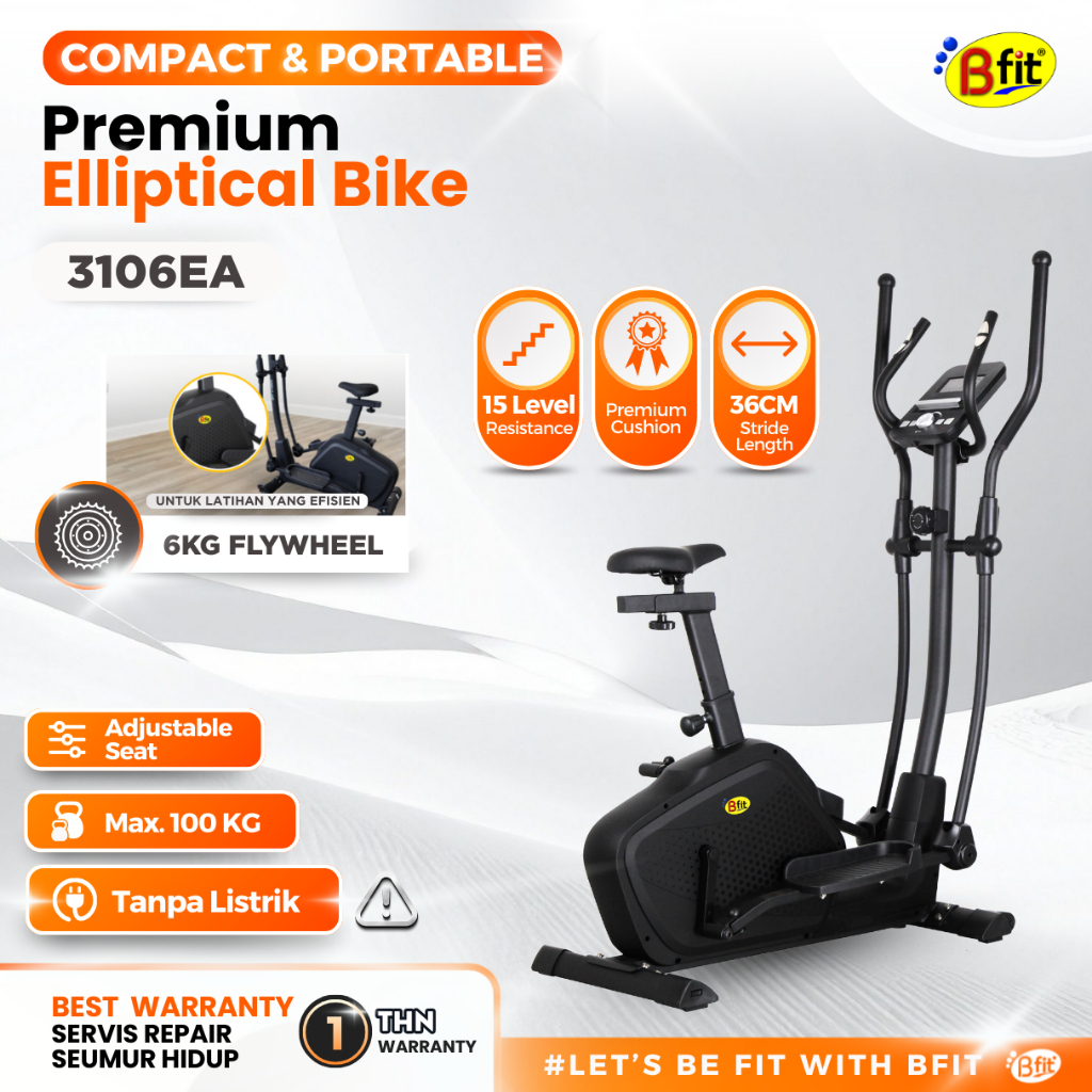 (YOGYAKARTA) Sepeda Statis BFIT 3106EA Elliptical Bike Sepeda Olahraga Cardio Murah Portable