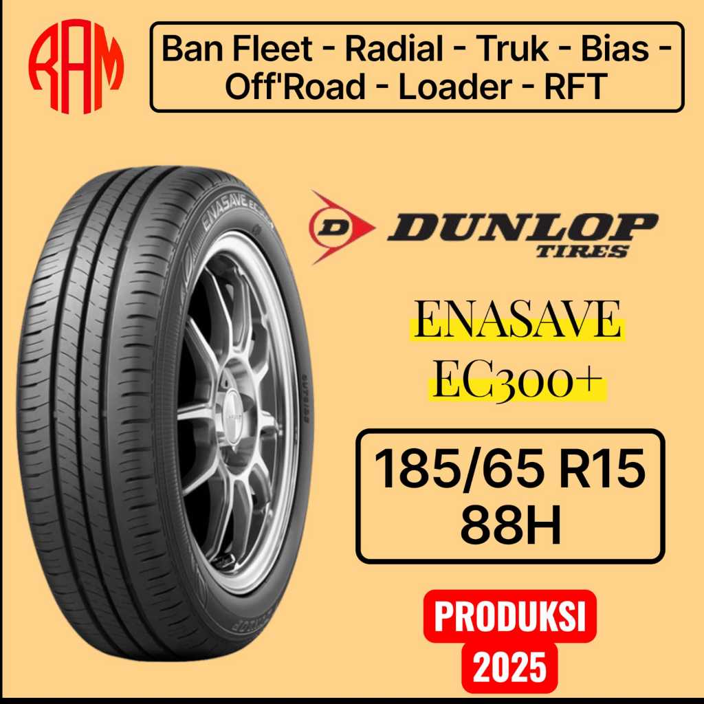 Ban Mobil Dunlop ENASAVE EC300+ 185/65 R15 88H TAHUN 2025 ERTIGA/LIVINA