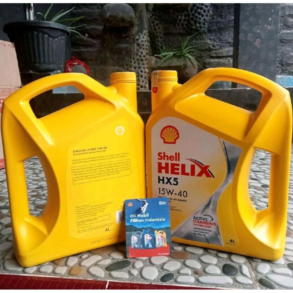 oli mesin mobil shell helix hx5 15w40 4L original