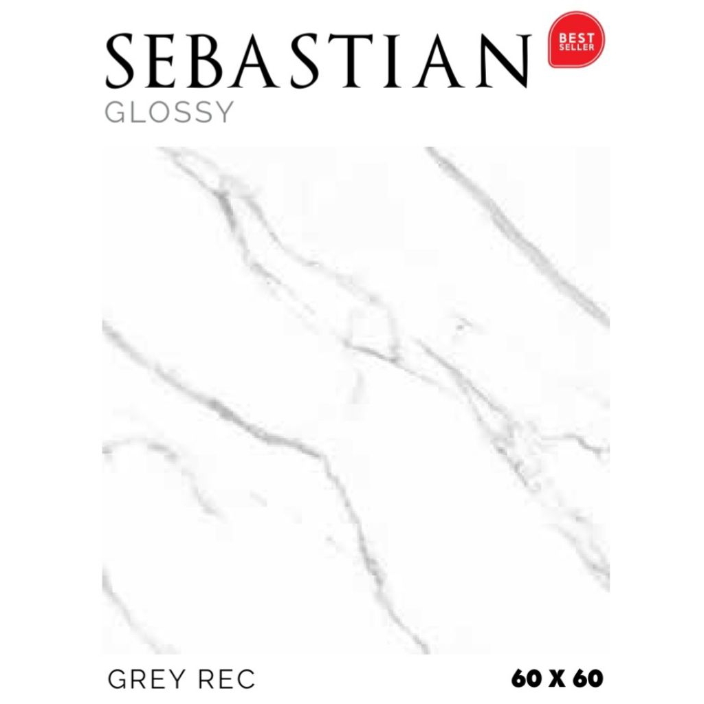 Keramik Merk Platinum Sebastian Grey ukuran 60x60 cm tekstur Glossy