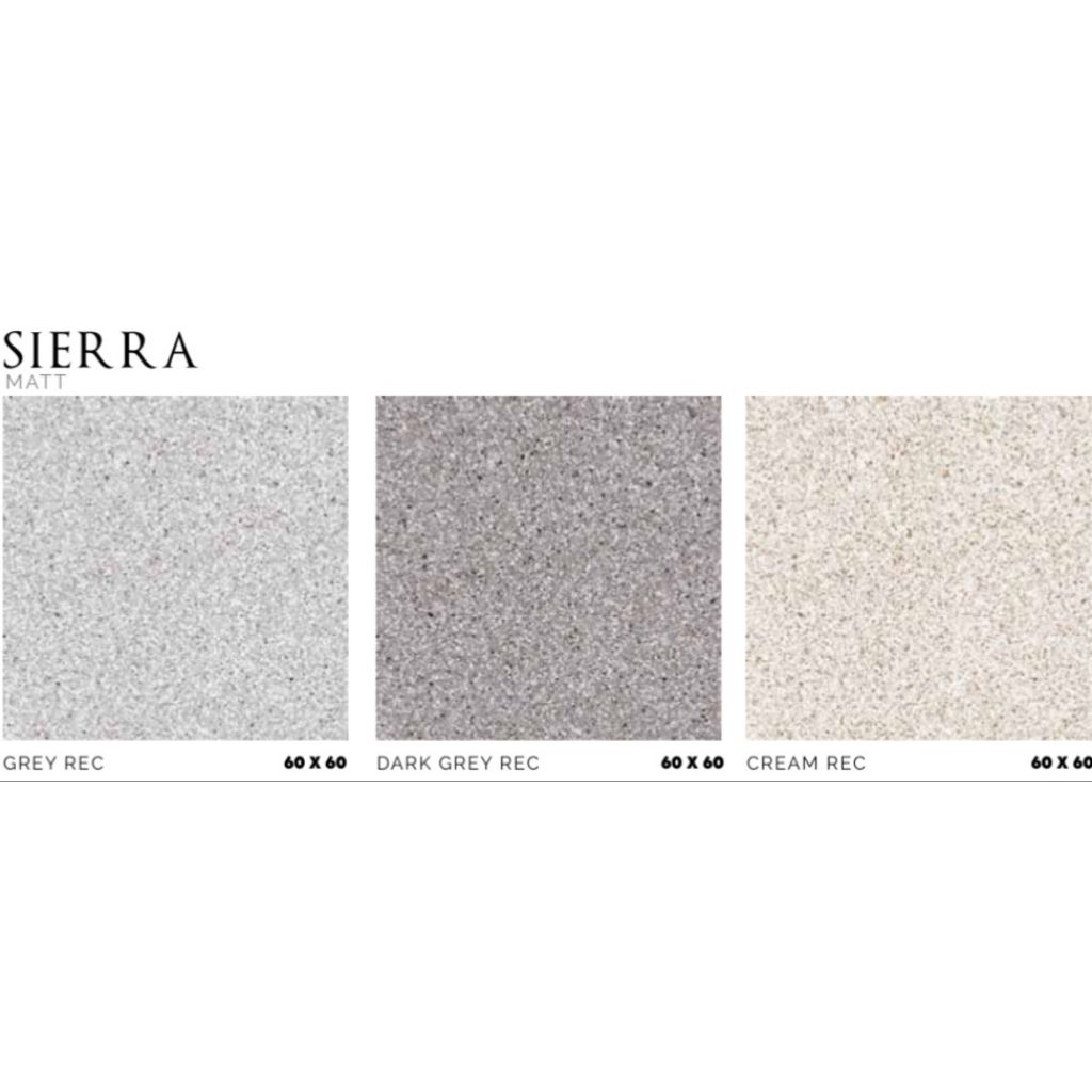 Keramik Merk Platinum Sierra Dark Grey/Grey/Cream ukuran 60x60 cm tekstur Matt