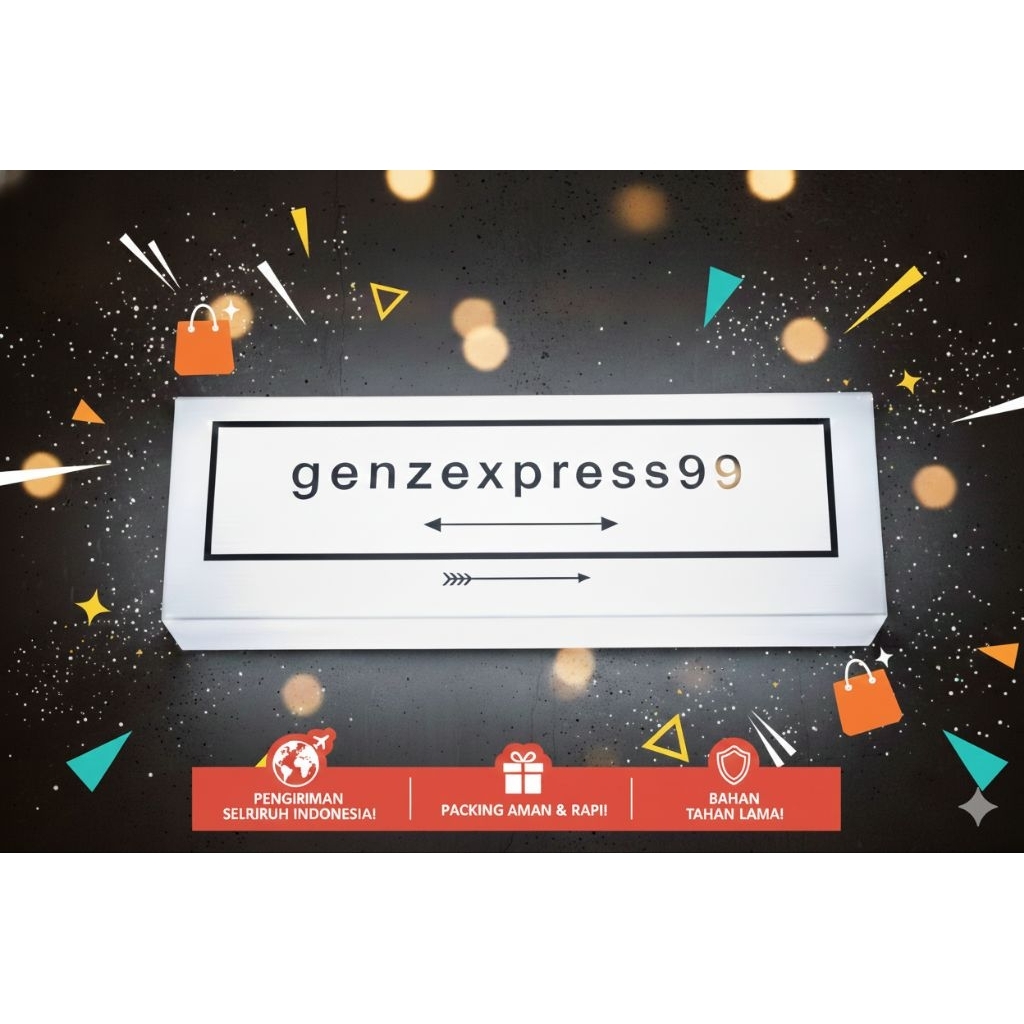 Costum Neon Box 1 sisi - Papan Iklan Toko