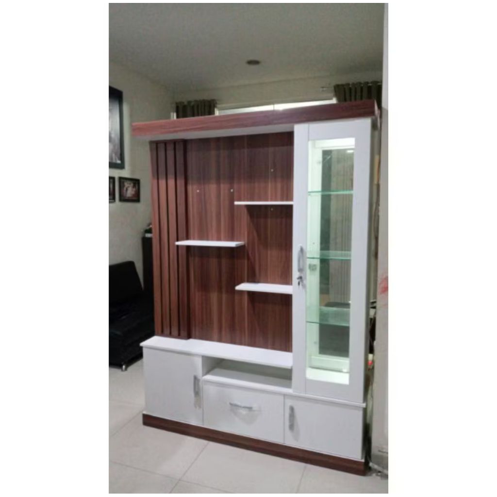 bufet partisi 2 muka kayu jati great A solid ukuran 160x200/bufet tv penyekat ruangan jati solid
