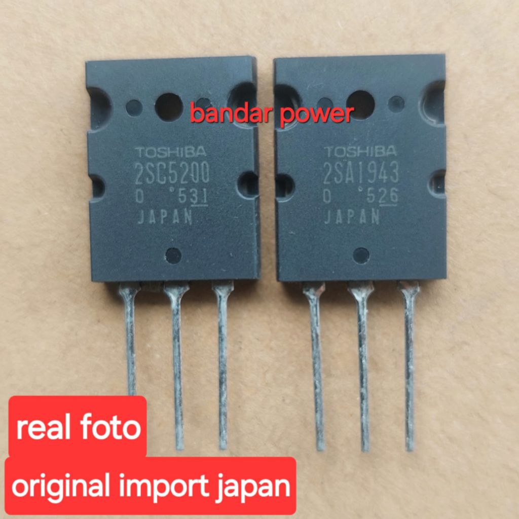 Transistor 5200 531 & 1943 525 Toshiba original
