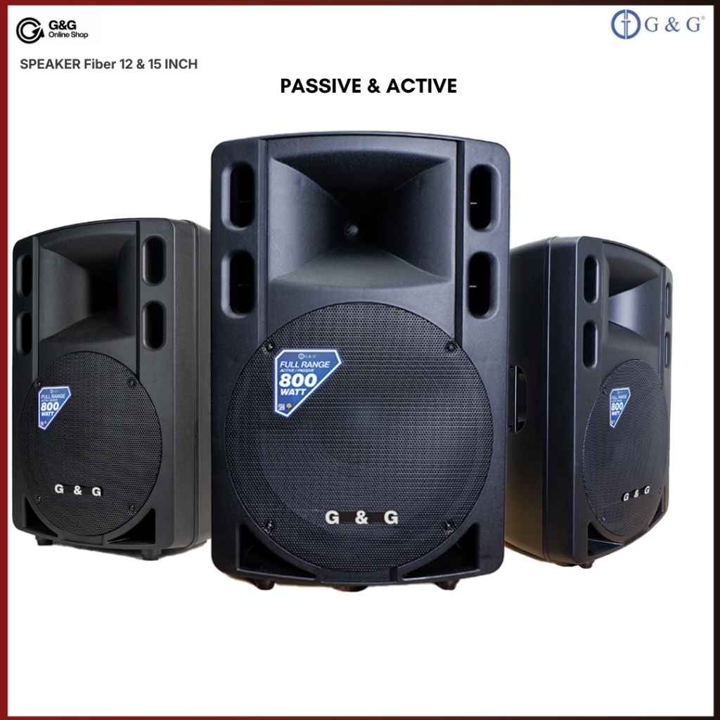 G&G Speaker 15 Inch Aktif / Pasif EV 115 Usb Bluetooth 800 Watt Fiber Original I GNG AUDIO