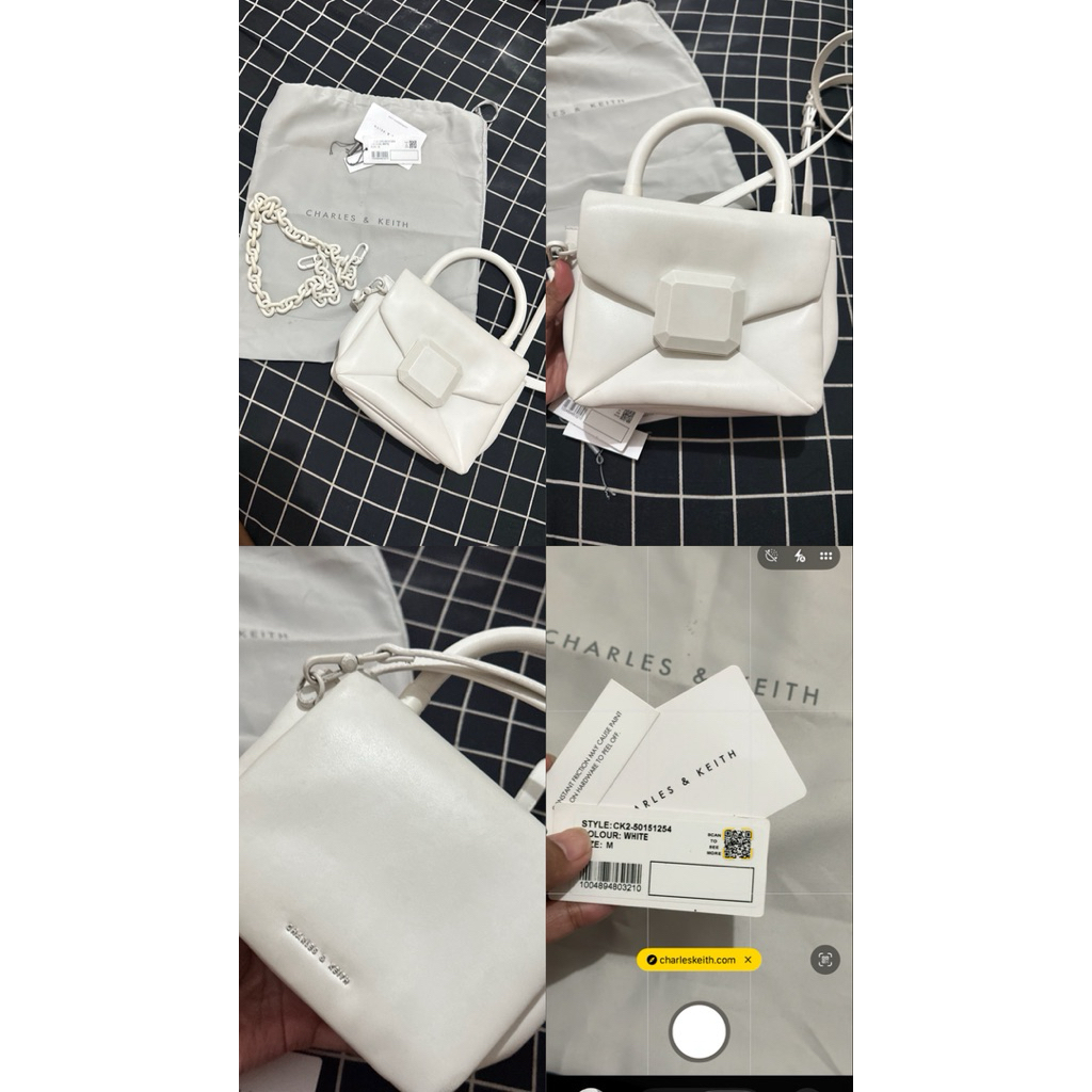 Charles and Keith White Bag Size M