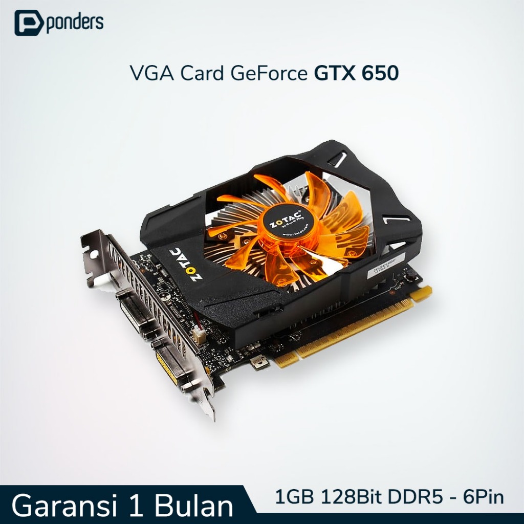 VGA GTX 650 / VGA Card GTX 650 - 1GB 128BIT DDR5 (6 Pin Power)