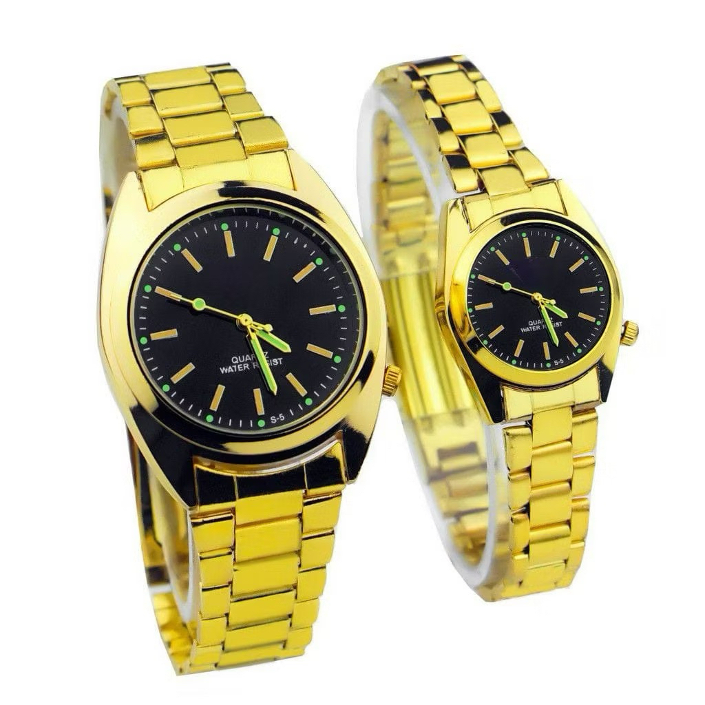 JAM TANGAN COUPLE MURAH RANTAI ANALOG CASUAL PERMIUM GROSIR PRIA WANITA ANAK REMAJA DEWASA SK002