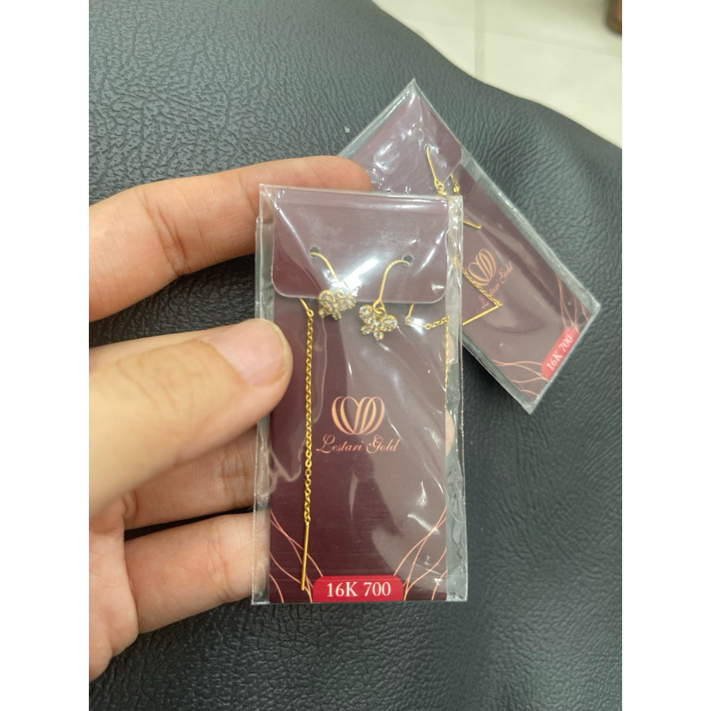 Murah Anting Panjang emas asli Elegan anting korea