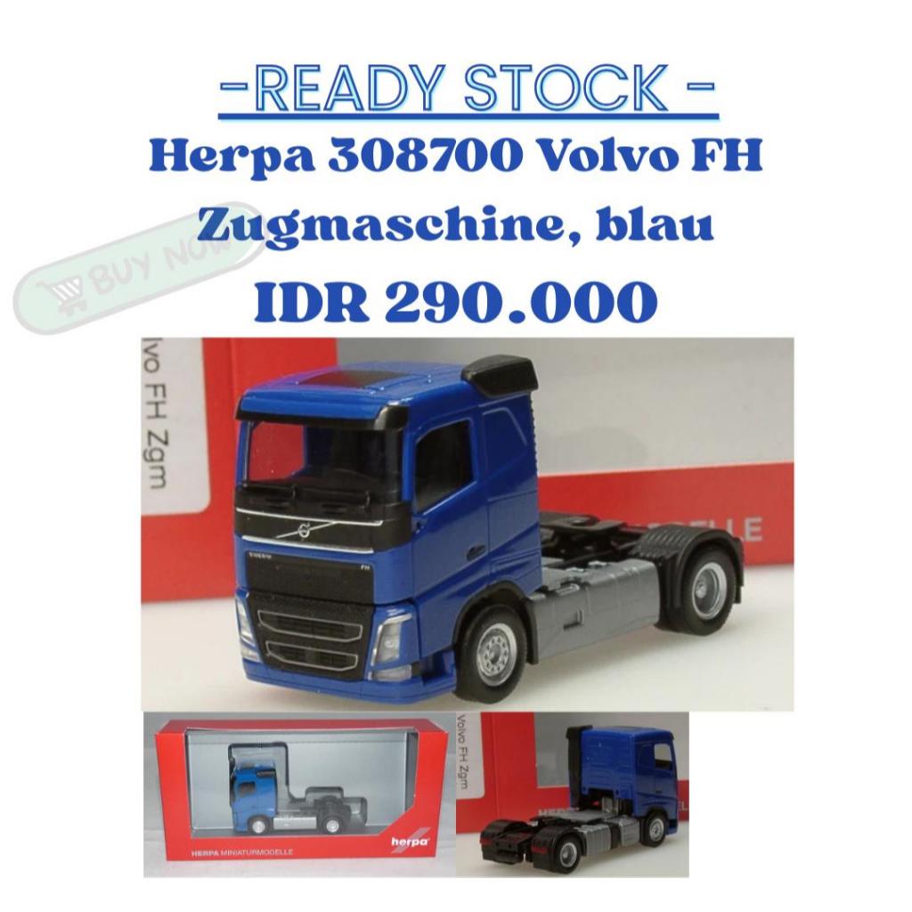 Herpa 308700 Volvo FH Zugmaschine, blau. 1:87 HO