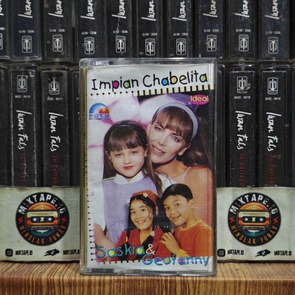 Kaset - Impian Chabelita - Saskia & Geofanny - Kaset Pita - Radio Tape - Radio - Pemutar Kaset - Ret
