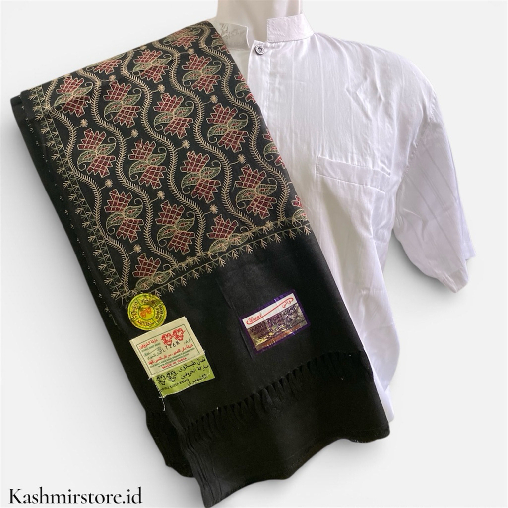 Sorban Kashmir Double Sheep Asli India Motif Sulam Mewah Original Sorban Sulam High quality