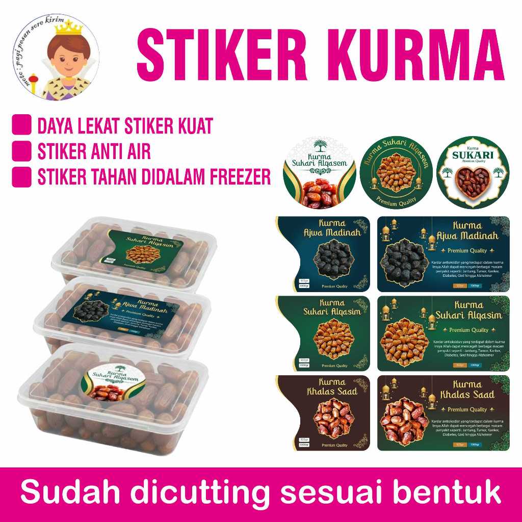 STICKER KURMA / STICKER KURMA SUKARI / VALEY / LABEL KURMA GOLDEN VALLEY / BEST SELLER / KURMA SUKAR