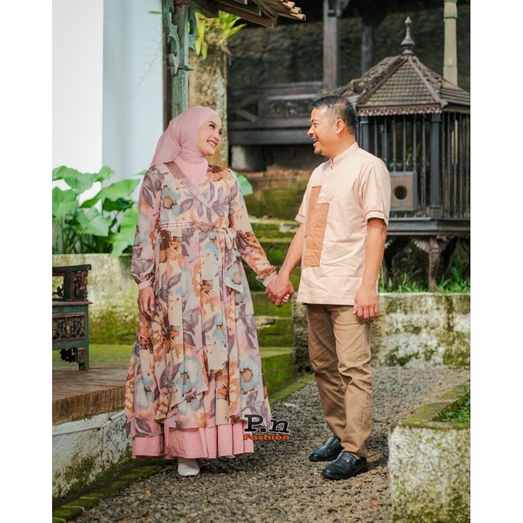 sarimbit gamis dan koko kyara series by pn fashion