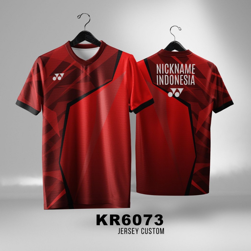 Jersey Badminton Bulutangkis Yonex Custom Nama Unisex