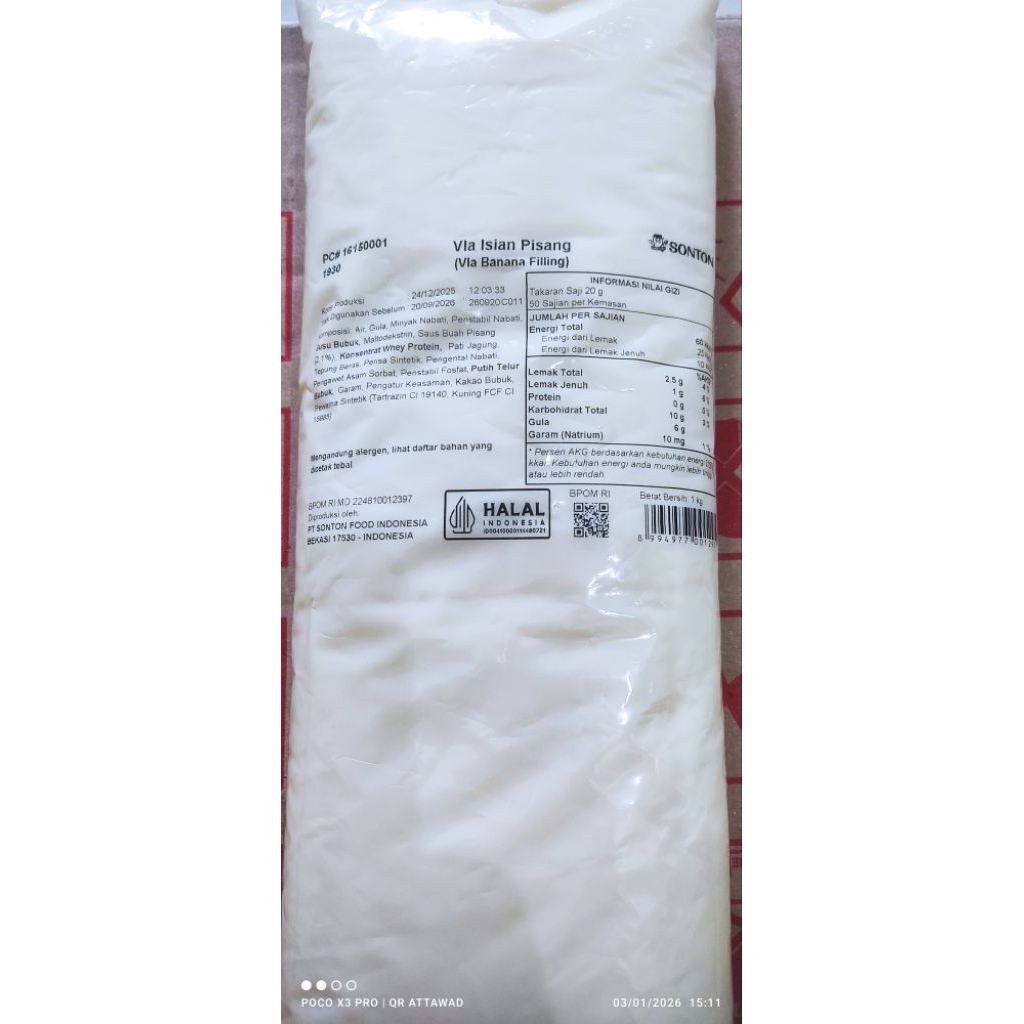 Sonton Vla Isian Pisang