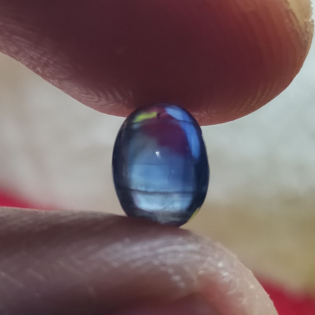NATURAL BLUE KYANITE SAFIR AUSTRALIA CAT EYES MATA KUCING 1,6CT