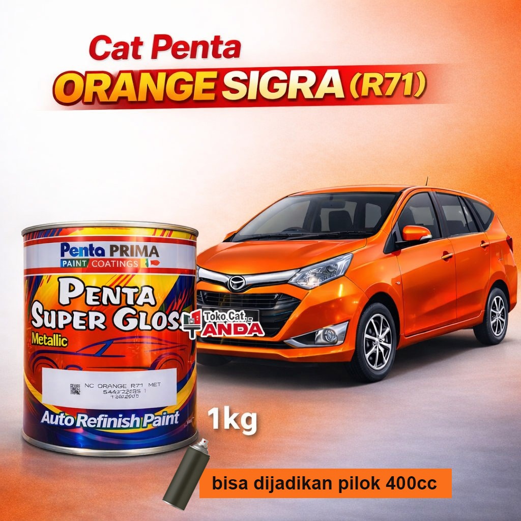 Cat Penta Orange R71 - Orange Sigra Metalik 1Kg