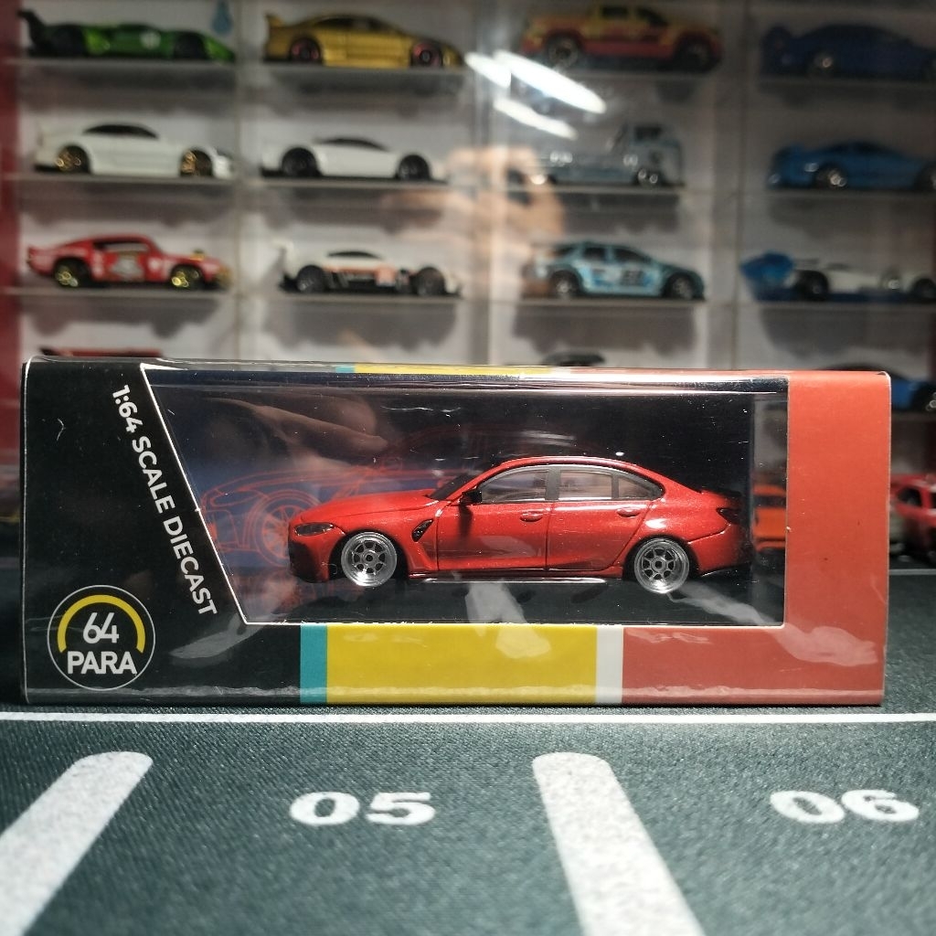 64 PARA BMW M3 G80 Sedan Sport Merah 1:64 | Detail Cakep | Kolektor