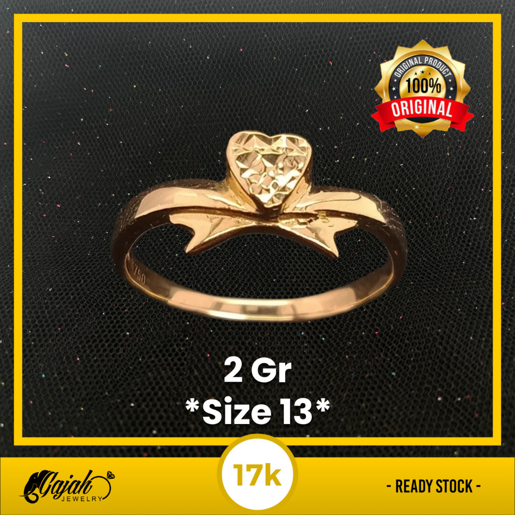 Cincin Emas 17K - Toko Emas Gajah - 2 Gram 2670