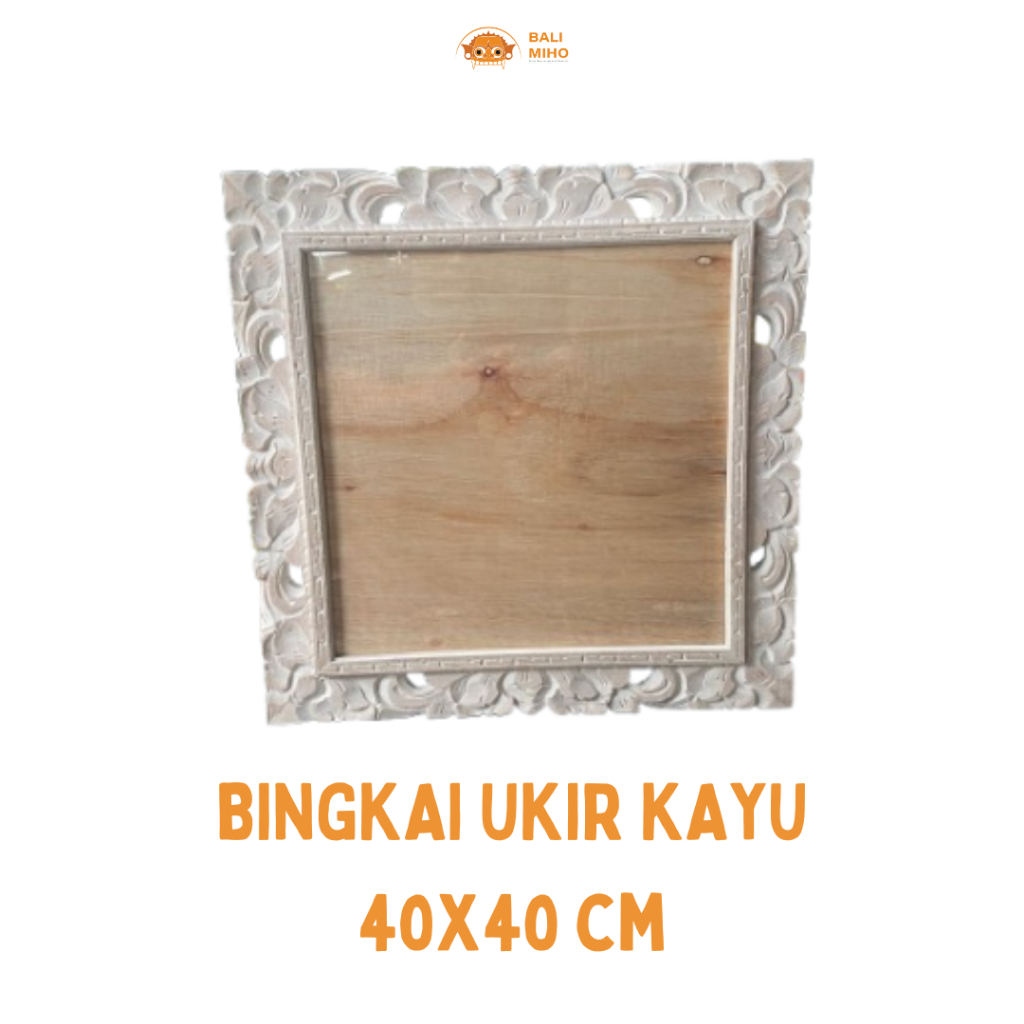 Bingkai Jumbo 40 x 40 cm Daleman - Bingkai Kayu Ukuran Big - Bingkai Ukir 40 x 40 cm - Bingkai Ukir 