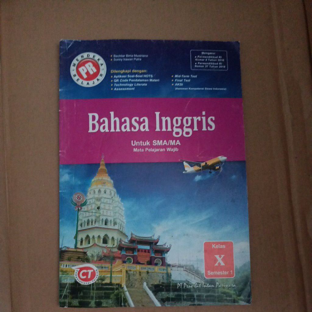 PR Bahasa Inggris untuk SMA/MA kelas X semester 1