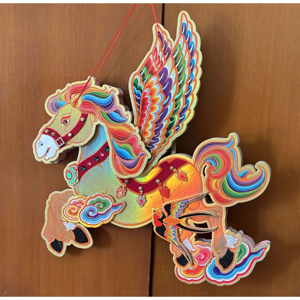 Gantungan Kuda Karton / Dekorasi Shio Kuda Imlek 2026 / Gantungan Imlek / Hiasan Kuda Imlek 2026