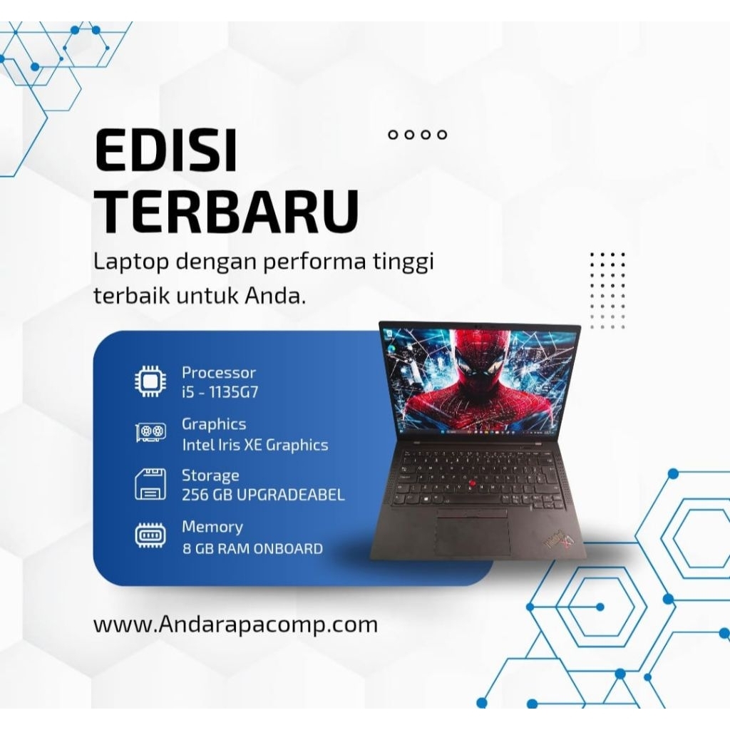 THINKPAD X1 CARBON 9TH I5-1135G7 / 8 GB RAM / 128 GB SSD / FHD