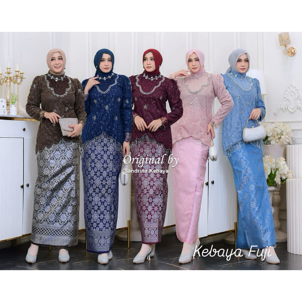 Setelan kebaya Modern Kebaya tulle Payet terbaru 2025/ Kebaya brokat Payet modern / Kebaya remaja Wi