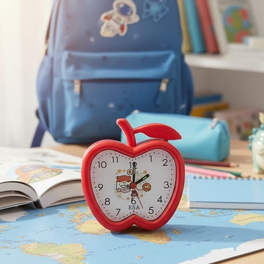 Alarm Weker Jam Meja Anak Karakter Lucu - Warna bergambar dengan Alarm kencang