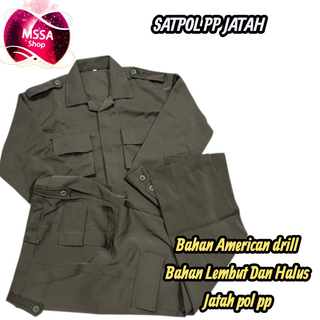 KONVEKSI LANGSUNG PDL POL PP SERAGAM PDL SATPOL PP LENGKAP NAMA DAN LOGO