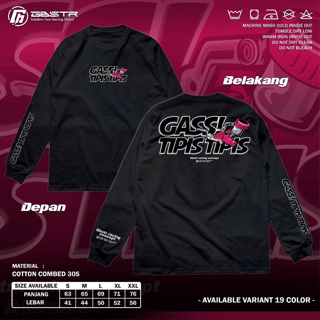 KAOS 2 STROKE GTR I KAOS TWO STROKE RACING GAS TIPIS , BAJU KAOS LENGAN PANJANG HEREX 2STROKE - LONG