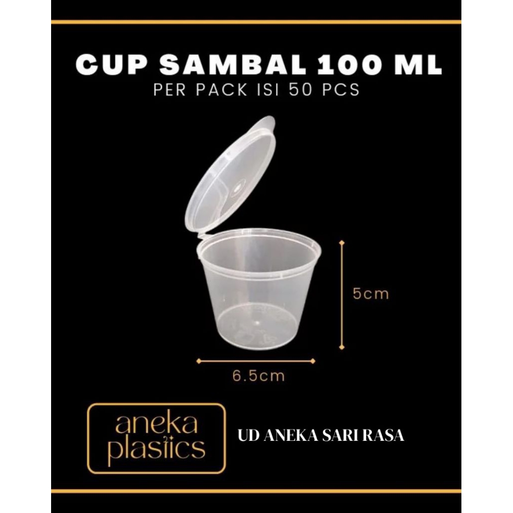 Thinwall Cup Saus 25ml 35ml 75ml 100ml / Wadah Klip Saos Sambel Mayo / Cup Pudding / Cup Saos