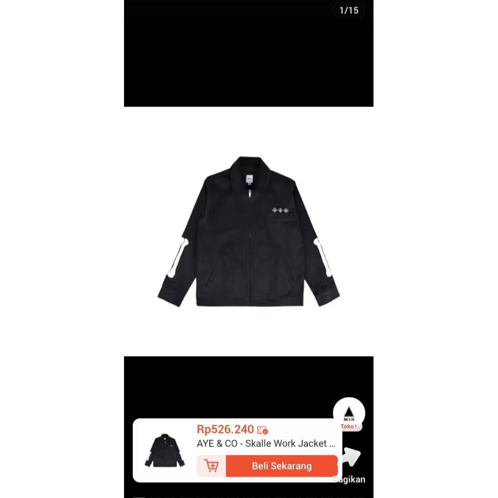 AYE DENIM & CO SKALLE WORK JACKET SIZE S