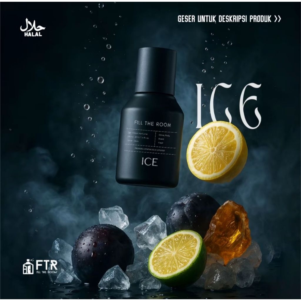 FTR ICE Series Extrait De Parfum 30ML - Parfum Pria Wangi Tahan Lama - Long Lasting - Extrait Parfum