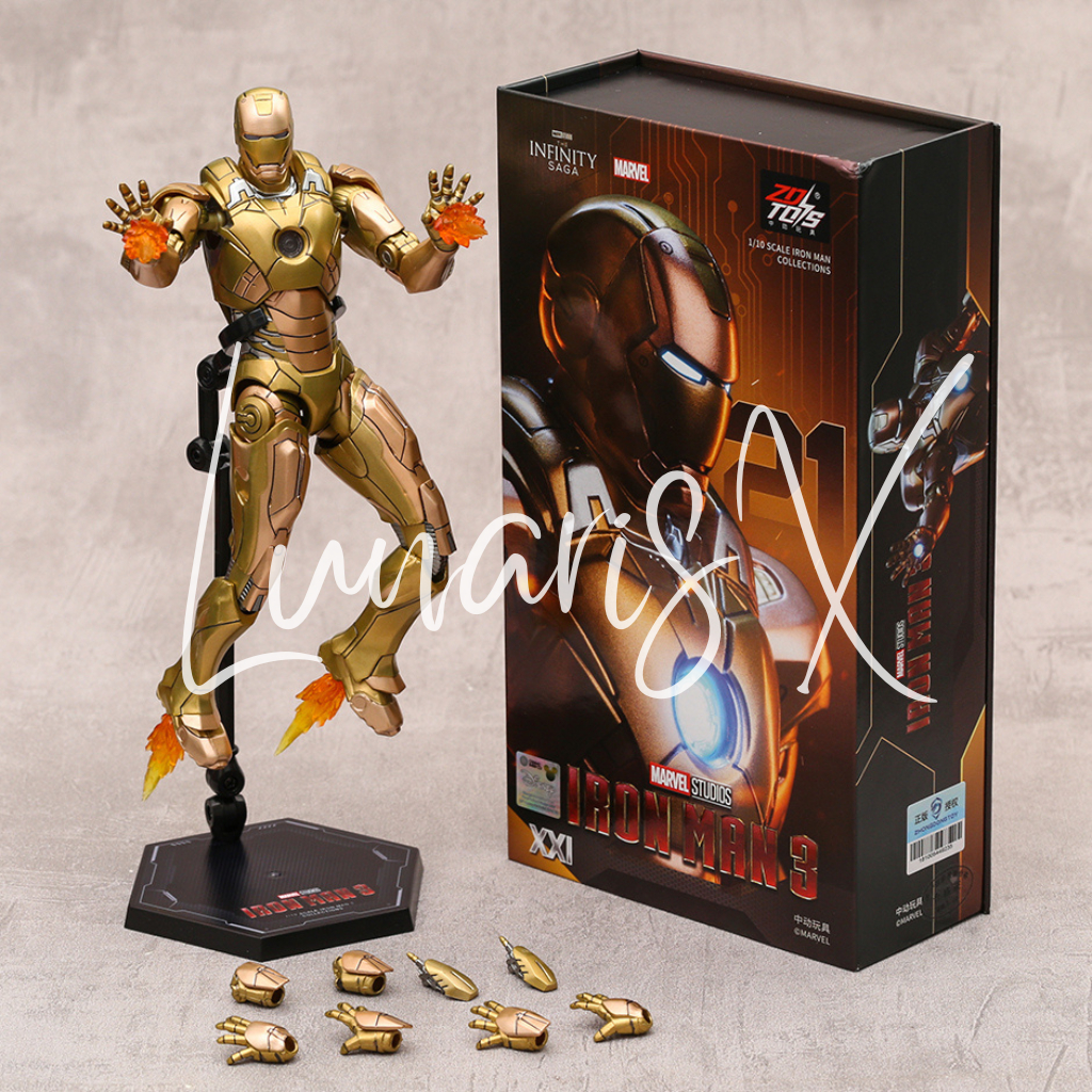 ZD Toys Ironman IM 3 Iron Midas Man Mark MK 21 Original ZDToys Action Figure