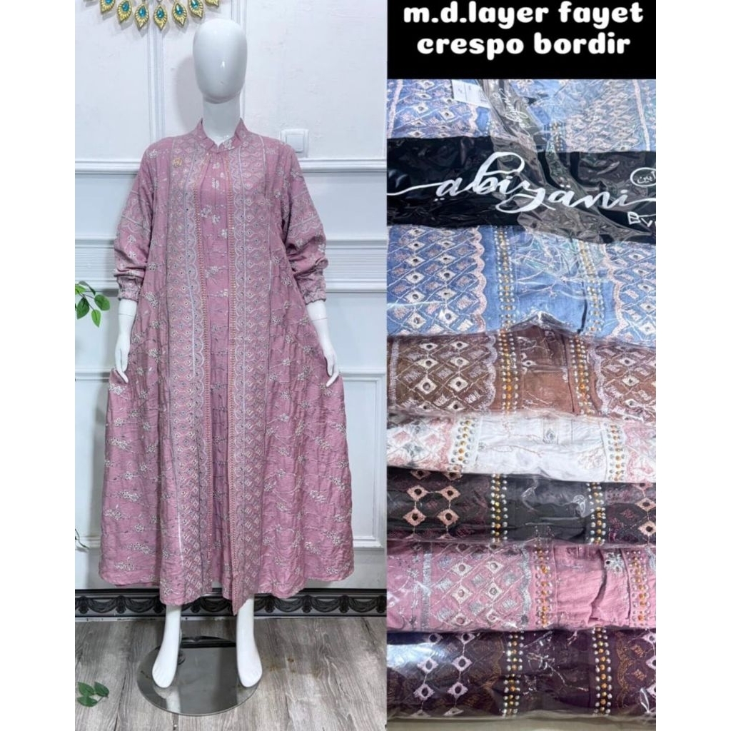 Gamis Crespo Abiyan / Gamis premium terbaru/terlaris