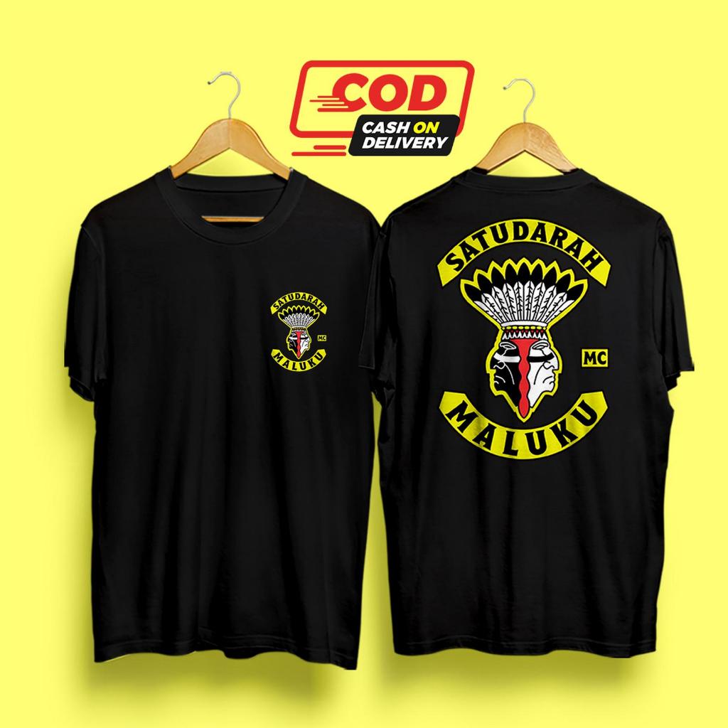 Kaos Tshirt Baju Obral Murah Combed 30S Distro SATU DARAH MALUKU MC Motor SOUVENIR oleh oleh SUVENiR