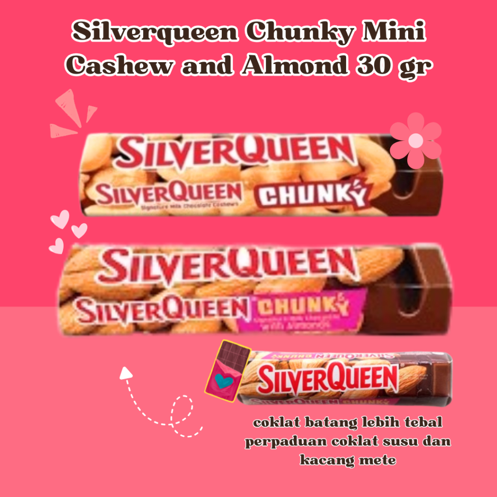Silverqueen Chunky Bar Mini 30 gr - Cashew Almond