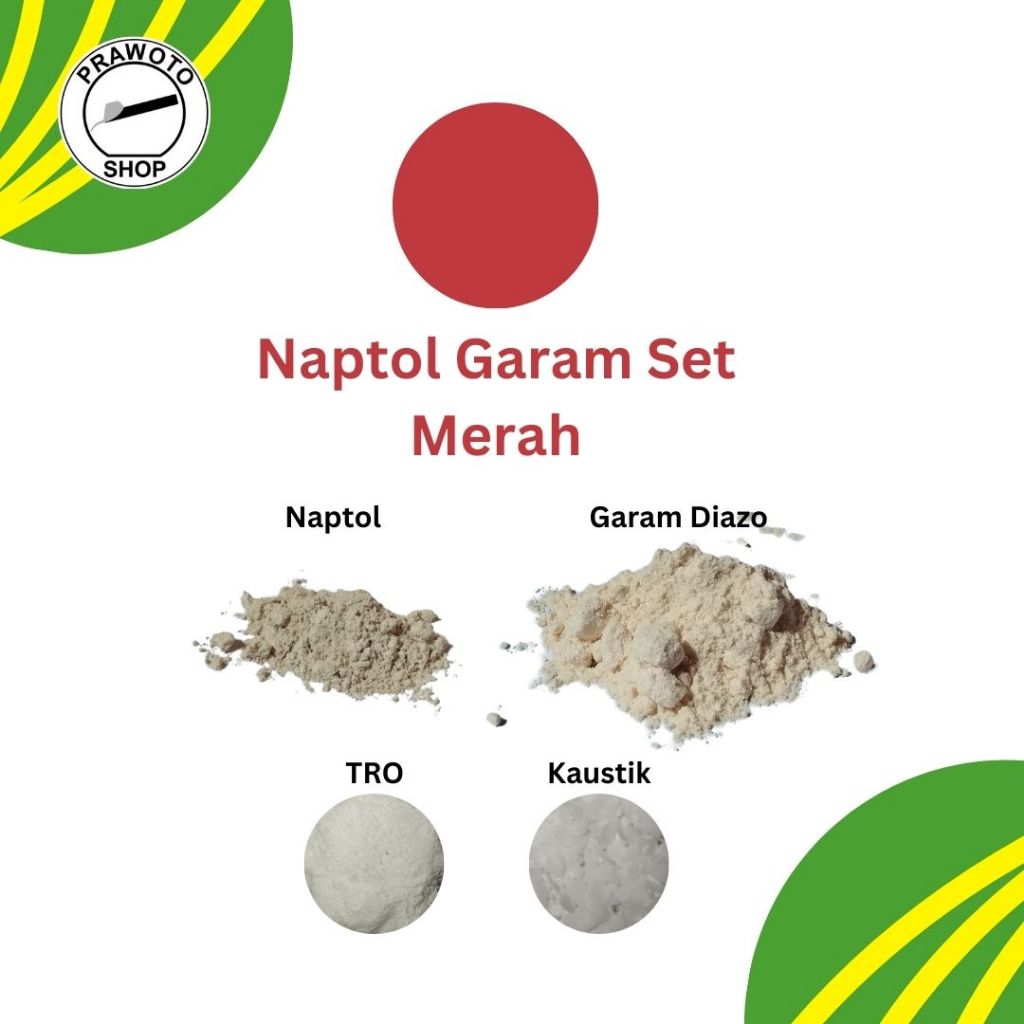 Naptol Garam Set Warna Merah Batik