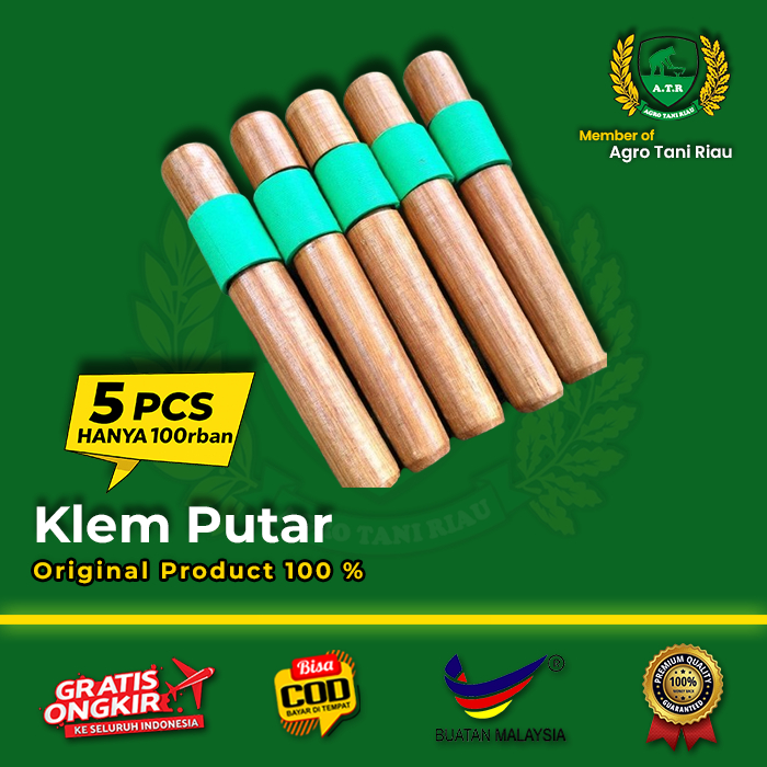 HANYA 100K KLEM PUTAR KAYU 5 PCS OTOMATIS UNTUK GALAH EGREK ( 38mm - 45mm)
