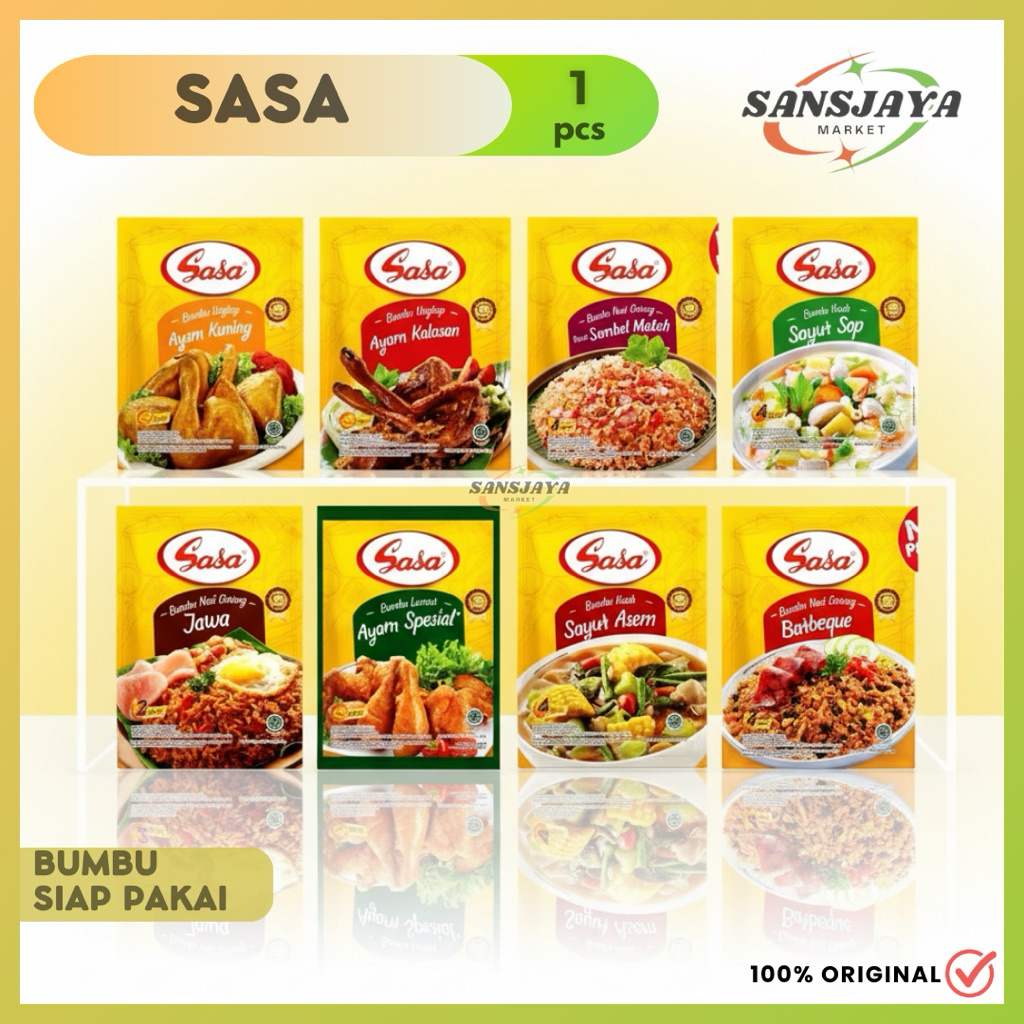 Sasa Bumbu Nasi Goreng Jawa I Nasi Goreng BBQ Bumbu Sayur Asem Bumbu Masak Instan 1 sachet