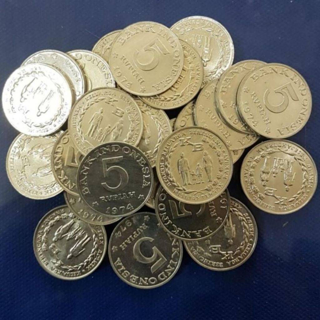 KOIN 5 RUPIAH KB BESAR TH 1974