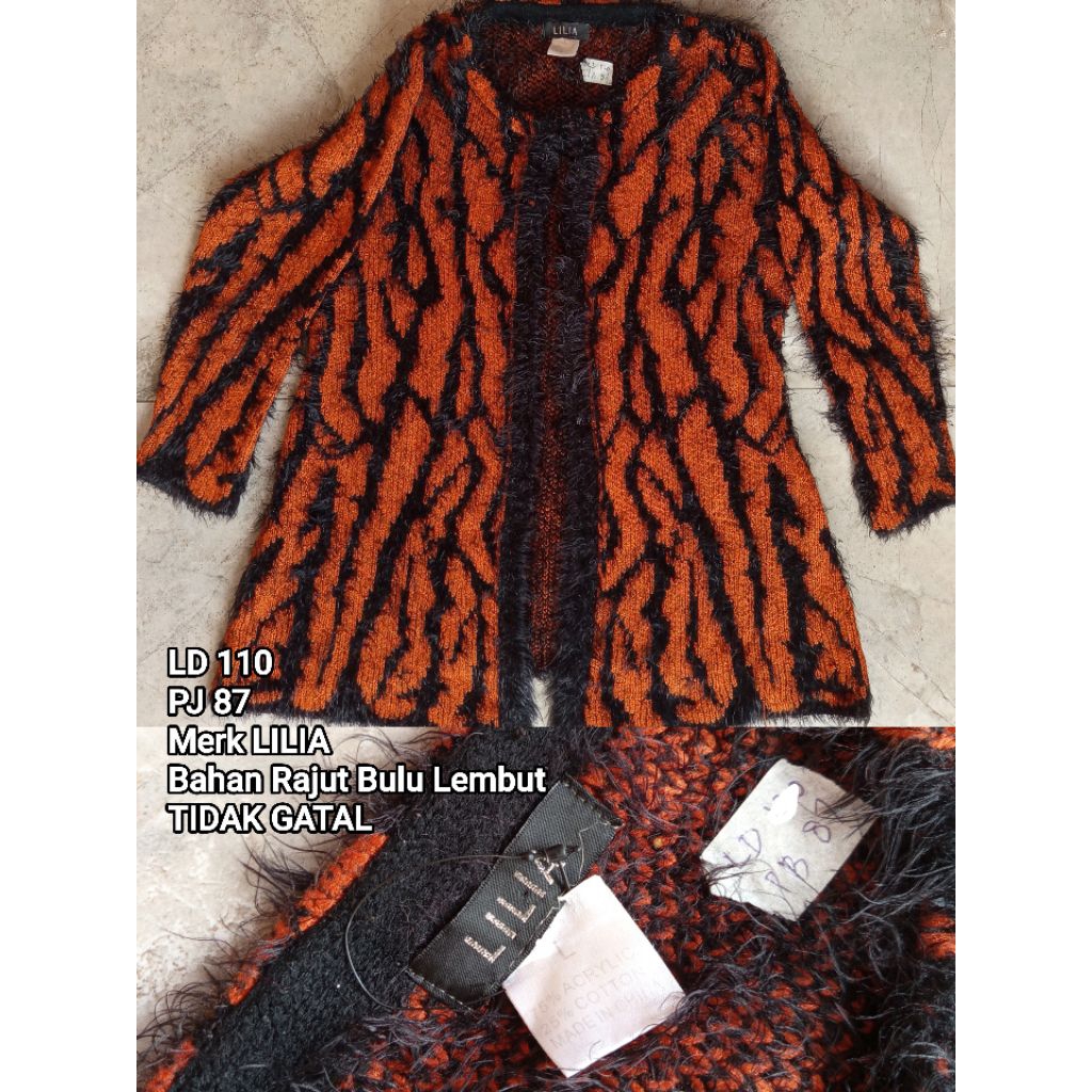 Rajut Bulu Lembut Preloved | Outer Rajut